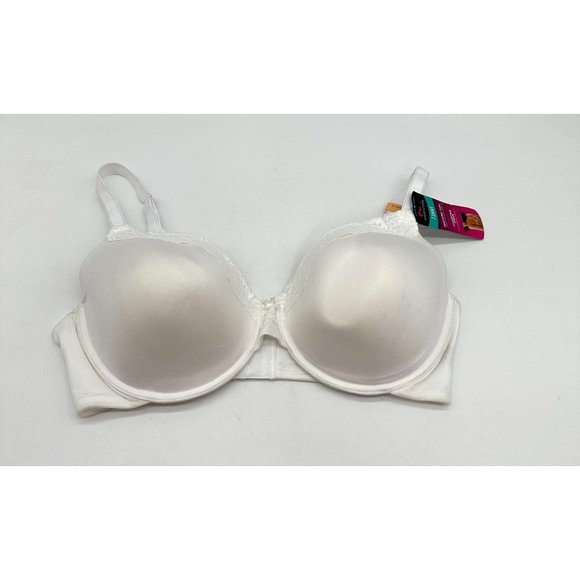 Maidenform T-shirt Bra Smartzone Cups Convertible Straps Underwire White 40DD NW - Picture 1 of 7